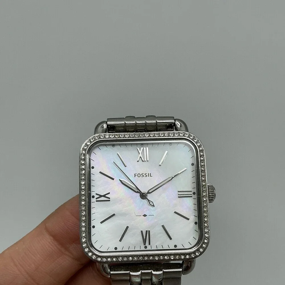 Fossil Micah ES4268 Women Watch 32mm MOP Stainless Crystals New Battery 6